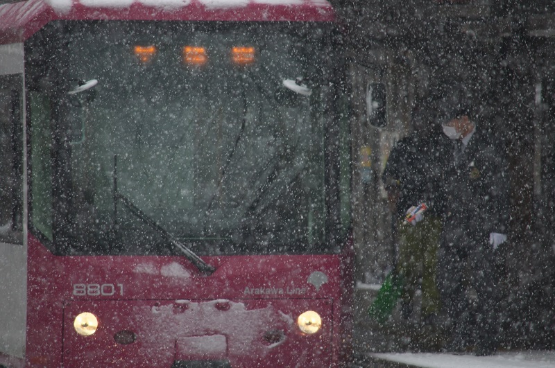 8年前(2012年)の2月29日、東京都荒川区は大雪でした 