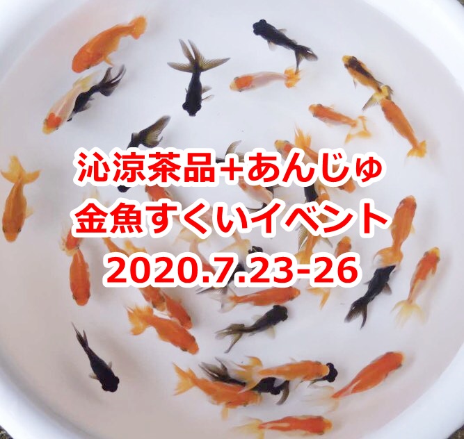 2020年7月23日（木）から26日（日）まで東京都荒川区の沁涼茶品（チンリャンチャピン）と鶏物語 あんじゅのコラボ企画「金魚すくいイベント」が開催