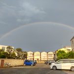 2020年8月13日(木)、東京都荒川区ではみごとな虹を見ることができました！